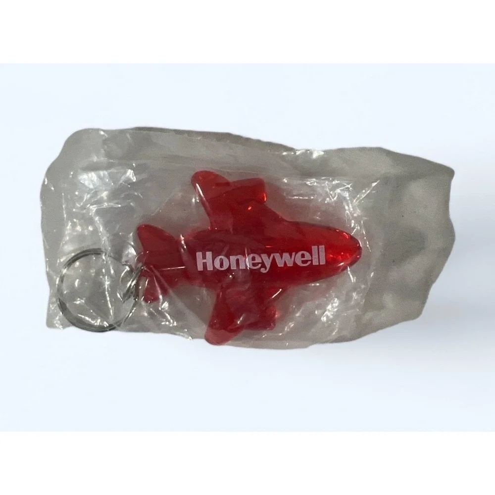 HONEYWELL AIRPLANE KEYCHAIN RED NEW!!
